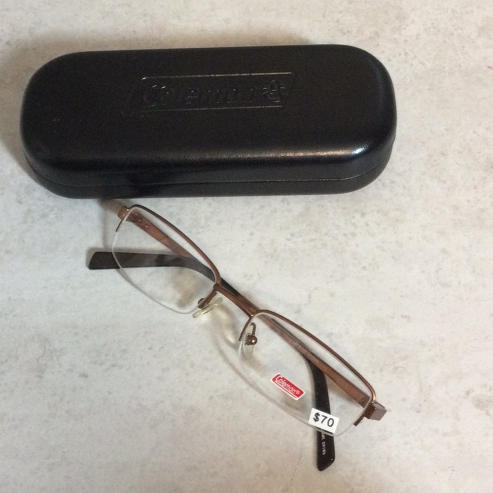 NWT Coleman copper rimless metal eyeglasses new old stock